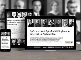 Darstellung der Website Verfolgte Abgeordnete auf verschiedenen Endgeräten