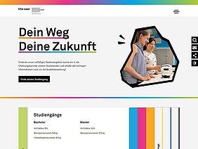 Übersicht Homepage HTW Saar